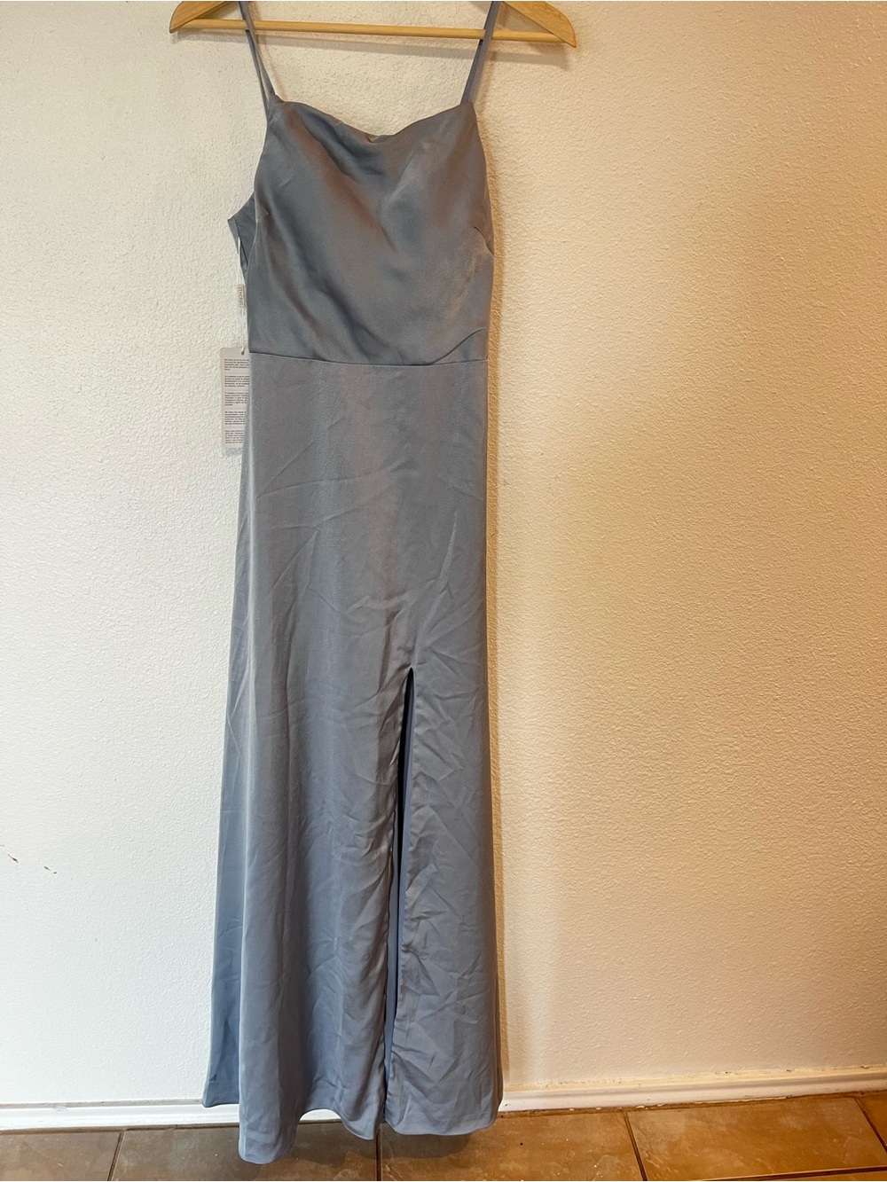 Stacees Satin‎ Slip Dress in Slate Blue